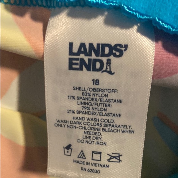 Lands' End Vibrant Floral Swim Coverup nwt - Picture 8 of 8